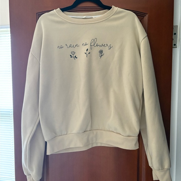 ROMWE Beige Sweatshirt - Picture 1 of 4